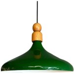 Bamyum - lampe suspendue simple en tête de lit en bois vert ? lustre vintage e27 Ø35 cm pour salon, chambre ... Bamyum - lampe suspendue simple en tête de lit en bois vert ? lustre vintage e27 Ø35 cm pour salon, chambre ...