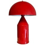 Bamyum - lipeo lampe de table rouge moderne, eclairage domestique, tte de lit en mtal, lampe de chevet, ...