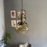 Bamyum solvia suspension luminaire verre r�tro en metal de 30 cm, lustre de salon vintage, �clairage ...