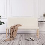 Banc banquette design, banc de salle � manger, banc de cuisine 139, 5 cm cr�me similicuir vidaxl