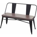 Banc à 2 places hhg 438, pour vestiaire, salle à manger, design industriel - vintage, similicuir, noir ... Banc à 2 places hhg 438, pour vestiaire, salle à manger, design industriel - vintage, similicuir, noir ...