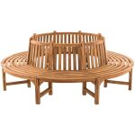 Banc d'arbre novum 250 cm teck