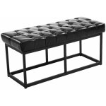 Banquette amun b similicuir noir 100 cm