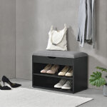 [en. casa] - banc  chaussures gentofte 46 x 60 x 30 cm noir gris