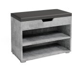 Vicco - banc pour chaussures rolfe, bton, 60 x 45 cm