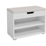 Vicco - banc pour chaussures rolfe, blanc, 60 x 45 cm