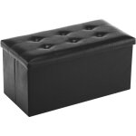 Iztoss - banc coffre de rangement pliable 76x38x38 cm - pouf repose - pieds - canap pouf avec coffre ...