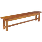 Banc de ferme avec pied rectangulaire en ch�ne moyen - helene