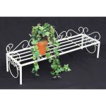 Dandibo - banc de fleurs mtal blanc 75 cm porte - fleurs mi tagre  fleurs escalier pour plantes tagre ...
