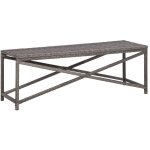 Vidaxl - banc de jardin 120 cm r�sine tress�e gris