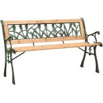 Vidaxl - banc de jardin 122 cm fonte et bois de sapin massif