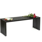 Banc de jardin dandibo mtal massif rsistant aux intempries noir 120 cm banc moderne ida 96245 banc ...