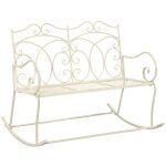 Banc de jardin en fer avec une conception ancienne de 104 cm diverses couleurs couleur : blanc Banc de jardin en fer avec une conception ancienne de 104 cm diverses couleurs couleur : blanc