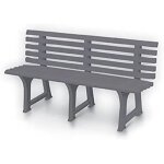 Banc de jardin isotta 3 places 147x51x75 tortora