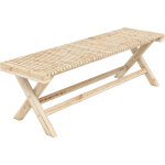 Banc de jardin - outsunny - 2 places - assise � lattes - bois massif - capacit� 240 kg - 140 x 40 x 43 ...