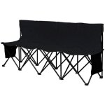 Banc de jardin pliable portable sac de transport poche de rangement chaise de camping terrasse match ...