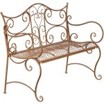 Banc de jardin au style antique tara en fer forg marron antique