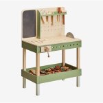 Banc  outils en bois pour enfants albiore sklum herbe verte