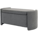 Banc de rangement, banquette capitonn�e avec couvercle, aspect velours, coffre de rangement pour salon, ...