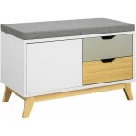 Banc de rangement meuble d'entrée commode armoire à chaussures banquette confortable avec coussin rembourré ... Banc de rangement meuble d'entrée commode armoire à chaussures banquette confortable avec coussin rembourré ...