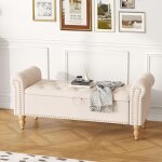 Banc de rangement pour salon, pouf de lit avec coffre de rangement au pied du lit, banc rembourr�, banc ...