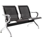 Banc d'attente a�roport noir 2 places
