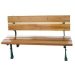 Domus - banc tikal en fonte et lattes de bois 150 x 59 cm banc 2 / 3 personnes pour jardin exte'rieur ...