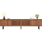 Banc tv - meuble tv - meuble t�l� marron mdf 190x35x45 cm