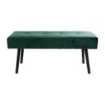 M&s - banc 100x35x44 cm en velours vert - leedy M&s - banc 100x35x44 cm en velours vert - leedy