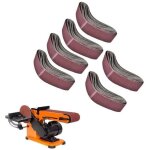 Bande abrasive 100 x 915 mm, bandes abrasives mixte ( grains 60 / 80 / 100 / 120 / 150 / 180) pour ponceuses ...