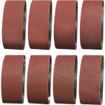 Bande abrasive 100x610 mm - grains 2 x 40 / 60 / 80 / 120 / 150 / 180 / 240 / 320 bande de ponceuse pour ...