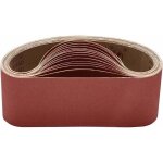 Bande abrasive, 15 bandes abrasives 100 x 610 mm assortiment de 3 pices par granulation 80 / 120 / 150 ...