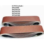[jamais utilis�] bande abrasive, 50 x 686 mm, bandes abrasives mixte (3x grains 120 / 150 / 180 / 240 ...