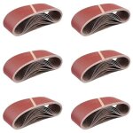 Bande abrasive 75 x 533 mm, bandes abrasives mixte pour ponceuses bande, grains 80, 10 pices