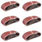 Bande abrasive 75 x 533 mm, bandes abrasives mixte pour ponceuses bande, grains 80, 10 pices