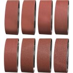 Bande abrasive 75x533 mm - grains 2 x 40 / 60 / 80 / 120 / 180 / 240 / 320 / 400 bande de ponceuse pour ...