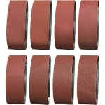Bande abrasive 75x533 mm - grains 2 x 40 / 60 / 80 / 120 / 180 / 240 / 320 / 400 - bande de ponceuse ...