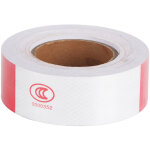 Bande autocollante de s�curit� rouge blanc, bande r�fl�chissante � forte adh�rence pour voiture, camion, ...