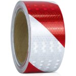 Bande reflechissante autocollante rouge et blanc ruban reflechissant adhesif5mx5cm haute intensit bande ...