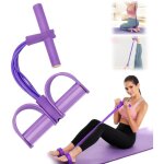 Bande de r�sistance musculation 6 tubes avec p�dale ? �lastique sport maison fitness, extenseur �lastique ...