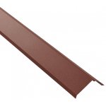 Bande de rive toiture acier galvanis laqu mat aspect tuile l1, 20 m - coloris - brun rouge mat, longueur ...