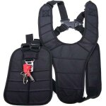 Bandouli�re r�glables pour tondeuse, sangle d'�paule double pour d�broussailleuse (noir)