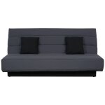 Banquette bz 140x190 - tissu gris - melissa
