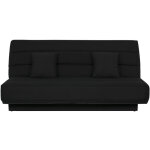 Banquette bz 140x190 - tissu noir - melissa