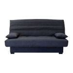 Banquette clic clac 3 places - matelas 17 cm - tissu gris anthracite - l199 x p96 x h103 cm - chloe Banquette clic clac 3 places - matelas 17 cm - tissu gris anthracite - l199 x p96 x h103 cm - chloe