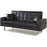 Designetsamaison - banquette clic clac 3 places noir - elbe Designetsamaison - banquette clic clac 3 places noir - elbe