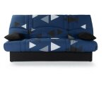 Banquette clic clac 3 places - tissu bikini bleu - style contemporain - l 190 x p 92 cm - dream