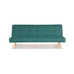Designetsamaison - banquette clic clac 3 places vert - siljan