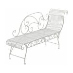 Clp - banc de jardin karma en m�tal blanc ancien