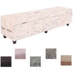 Mendler - banquette kriens xxl, coffre, banc, tissu, 180x45x45cm - aspect daim Mendler - banquette kriens xxl, coffre, banc, tissu, 180x45x45cm - aspect daim